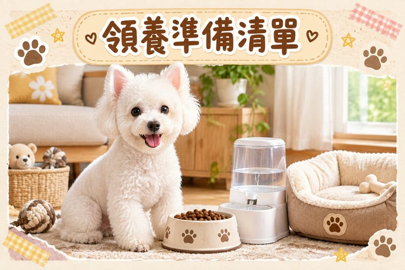 準主人喺領養中心同白色貴賓混種初次見面，狗狗跳埋懷，場景溫馨