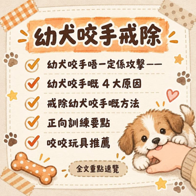 幼犬咬手戒除|PetChill 圖卡整理