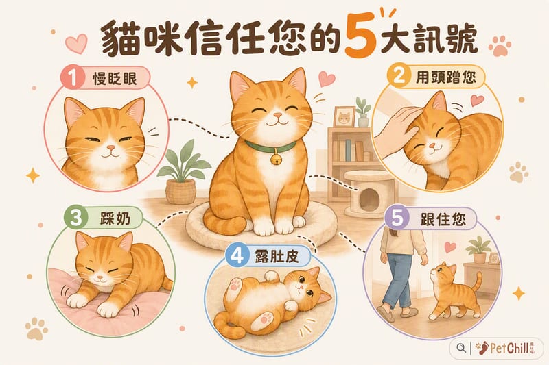 貓咪信任您的5大訊號圖解