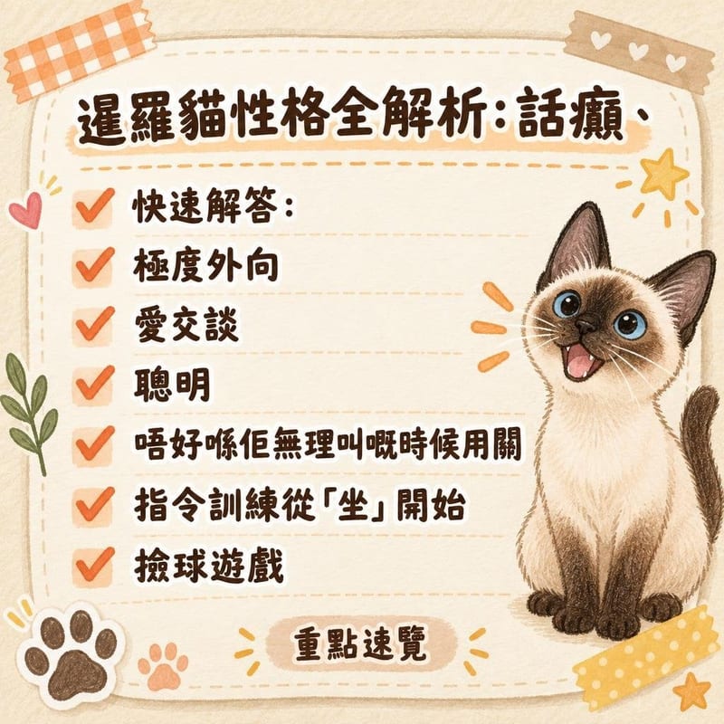 暹羅貓同主人在地氈上玩撿球遊戲,貓咬住波準備擲返畀主人,姿態興奮專注
