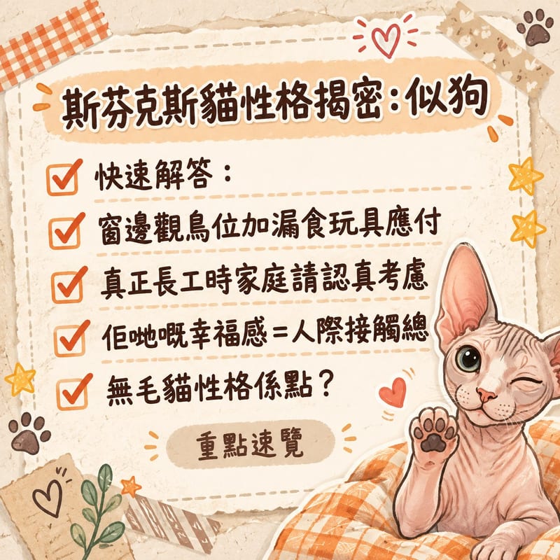 無毛貓用前爪peg住主人隻手，主人喺梳化上滑手機，貓企起身望住佢