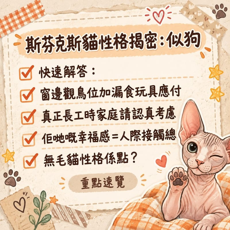 無毛貓用前爪peg住主人隻手,主人喺梳化上滑手機,貓企起身望住佢