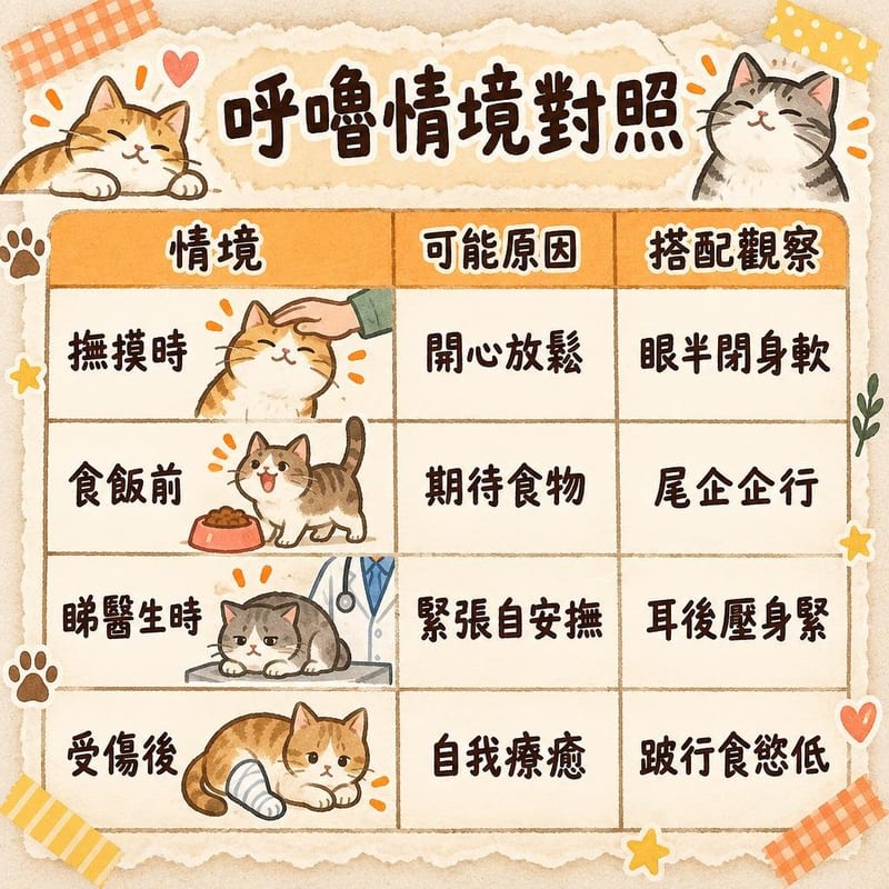 呼嚕情境對照｜PetChill 圖卡整理
