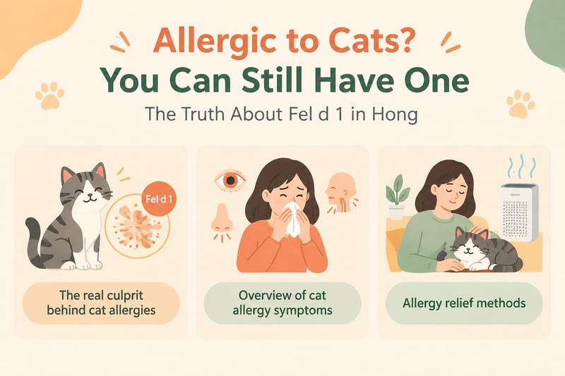 Allergic to cats? Fel d 1 allergen symptoms low-allergen breeds infographic 2