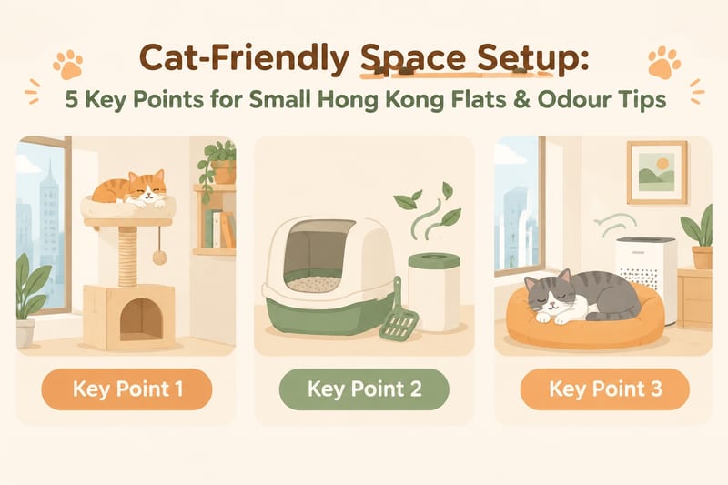 Cat-friendly space setup infographic 2