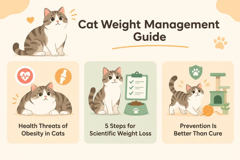 Cat Weight Management Guide Ideal Weight Calculation Obesity Warning Signs Scientific Feeding Guide Knowledge Card 2