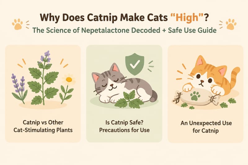 Why Does Catnip Make Cats High? Nepetalactone Science Decoded Safety Guide Infographic 1