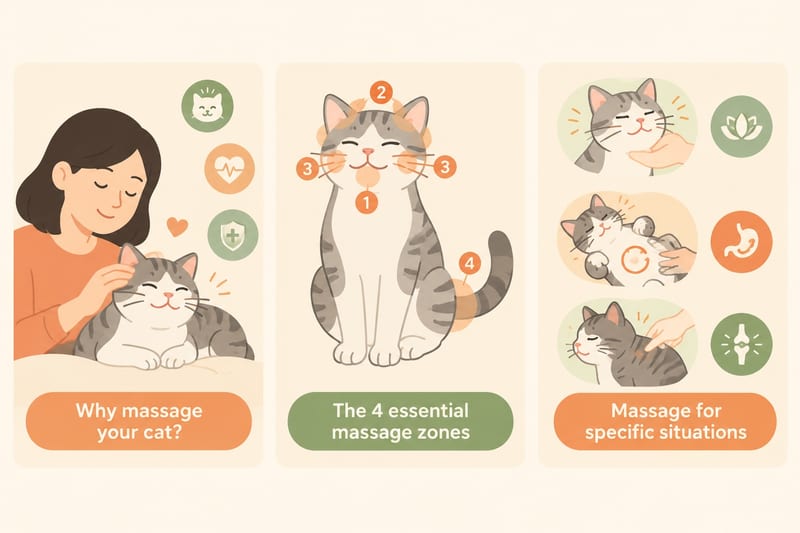 Cat massage knowledge card 1