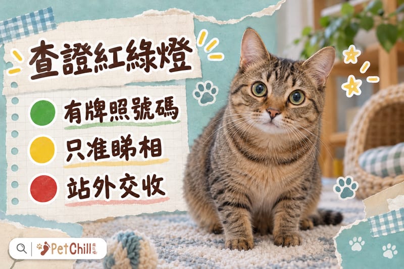 海報圖卡:查證紅綠燈,有牌照號碼、只准睇相、站外交收三級判別