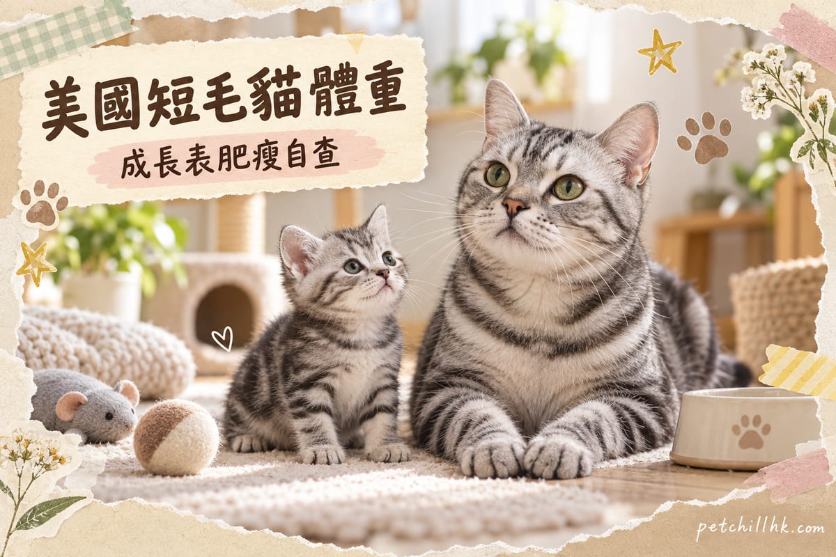 美國短毛貓體重標準同成長表|PetChill 寵物百科