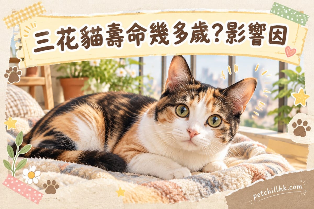 三花貓壽命幾多歲?影響因素、常見疾病同延壽清單|PetChill 寵物百科