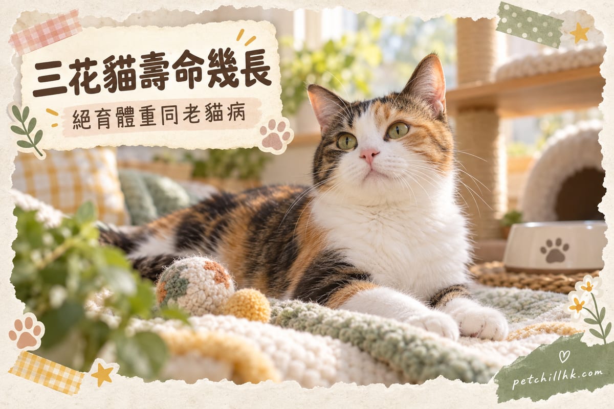 三花貓壽命幾多歲？影響因素、常見疾病同延壽清單｜PetChill 寵物百科