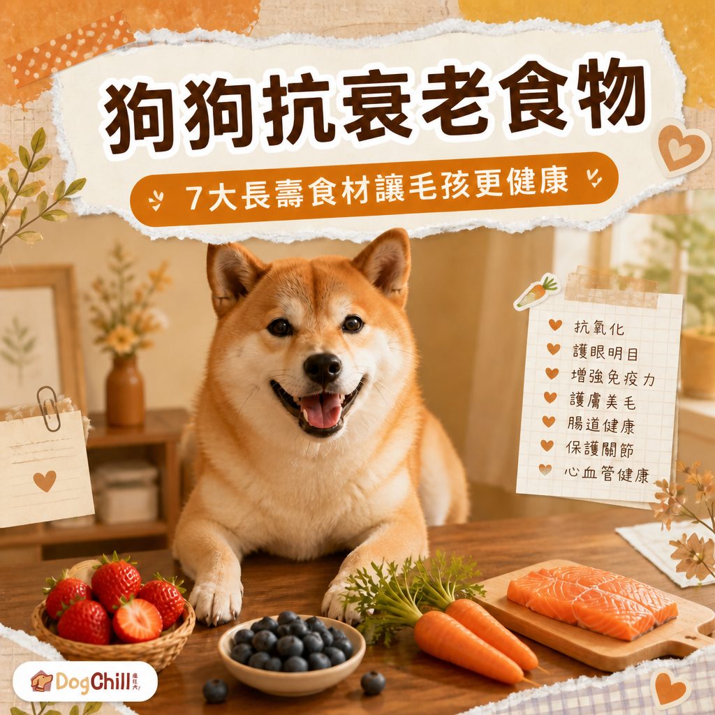 狗狗抗衰老食物全攻略|漆黃素、新鮮飲食、7大長壽食材讓毛孩更健康長壽