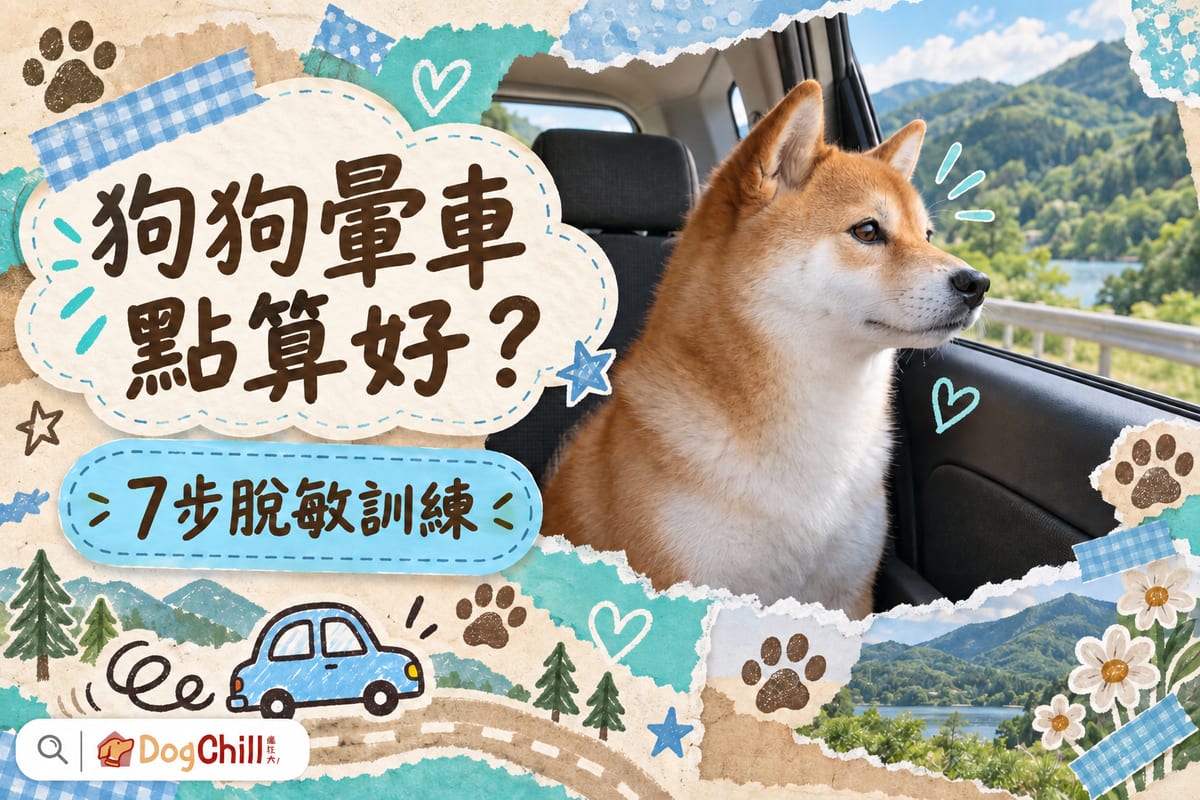 狗狗暈車點算好?暈動症3大成因+7步脫敏訓練+乘車安全須知