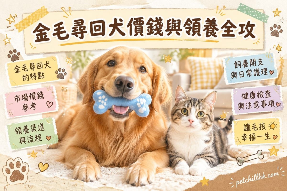 金毛尋回犬價錢與領養全攻略(香港)2026|PetChill 寵物百科