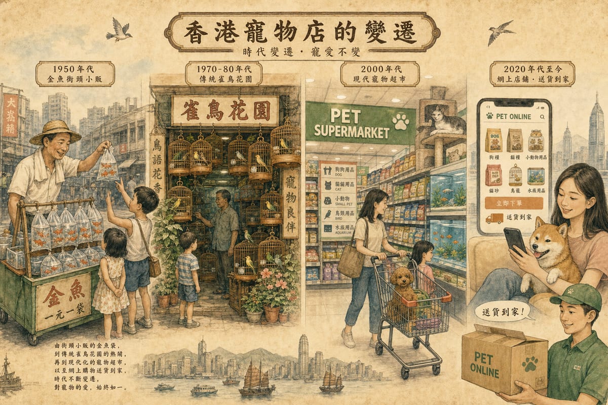 舊式旺角街鋪掛滿雀籠同金魚缸,旺角雀仔街金魚街一帶富年代感嘅街景