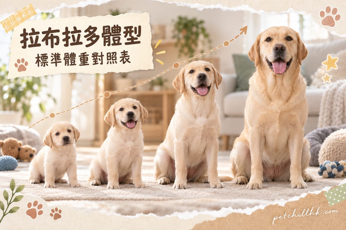 拉布拉多幼犬成長曲線與體重對照表（香港）｜PetChill 寵物百科