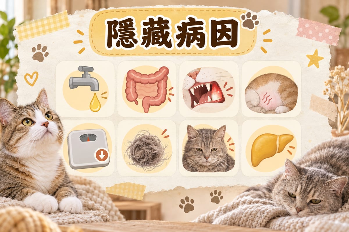 寵物食慾不振背後常見病因對照,由慢性腎病到口腔疼痛逐項標示