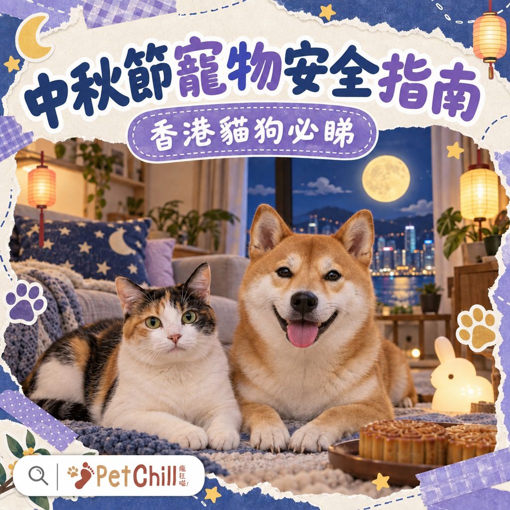 中秋節寵物安全指南:月餅、蠟燭、煙花點避?香港貓狗必睇