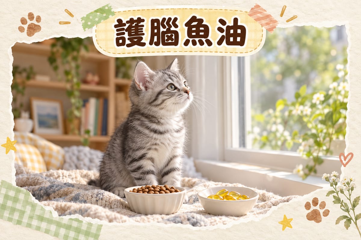 幼貓腦部同視網膜發育所需 DHA 攝取量同魚油來源對照