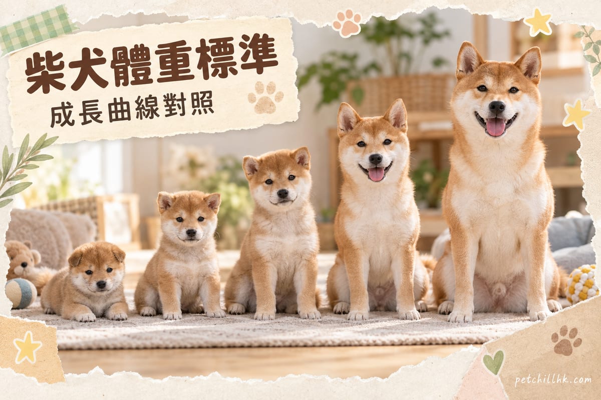 柴犬體重成長曲線:幼犬到成年幾多公斤先標準|PetChill 寵物百科