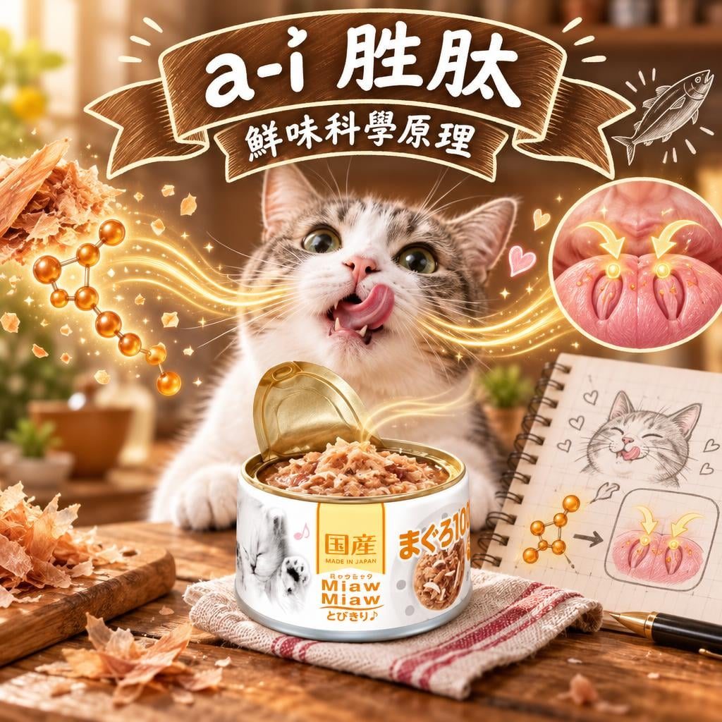 MiawMiaw a-i 胜肽是什麼？鰹魚胜肽鮮味原理、兩種劑型與食慾弱貓餵法