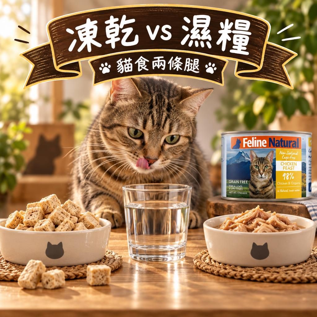 Feline Natural 凍乾 vs 濕糧:水分、補水同成本一次計清