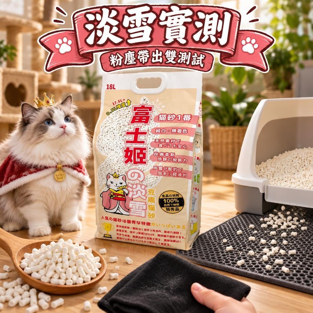富士姬貓砂評價:半年賣 47,584 件嘅豆乳豆腐砂,3.0 定混合粒好?