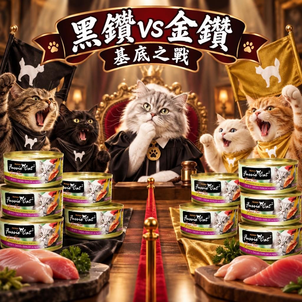 Fussie Cat 黑鑽定金鑽好?兩條主食罐系列全面分別拆解