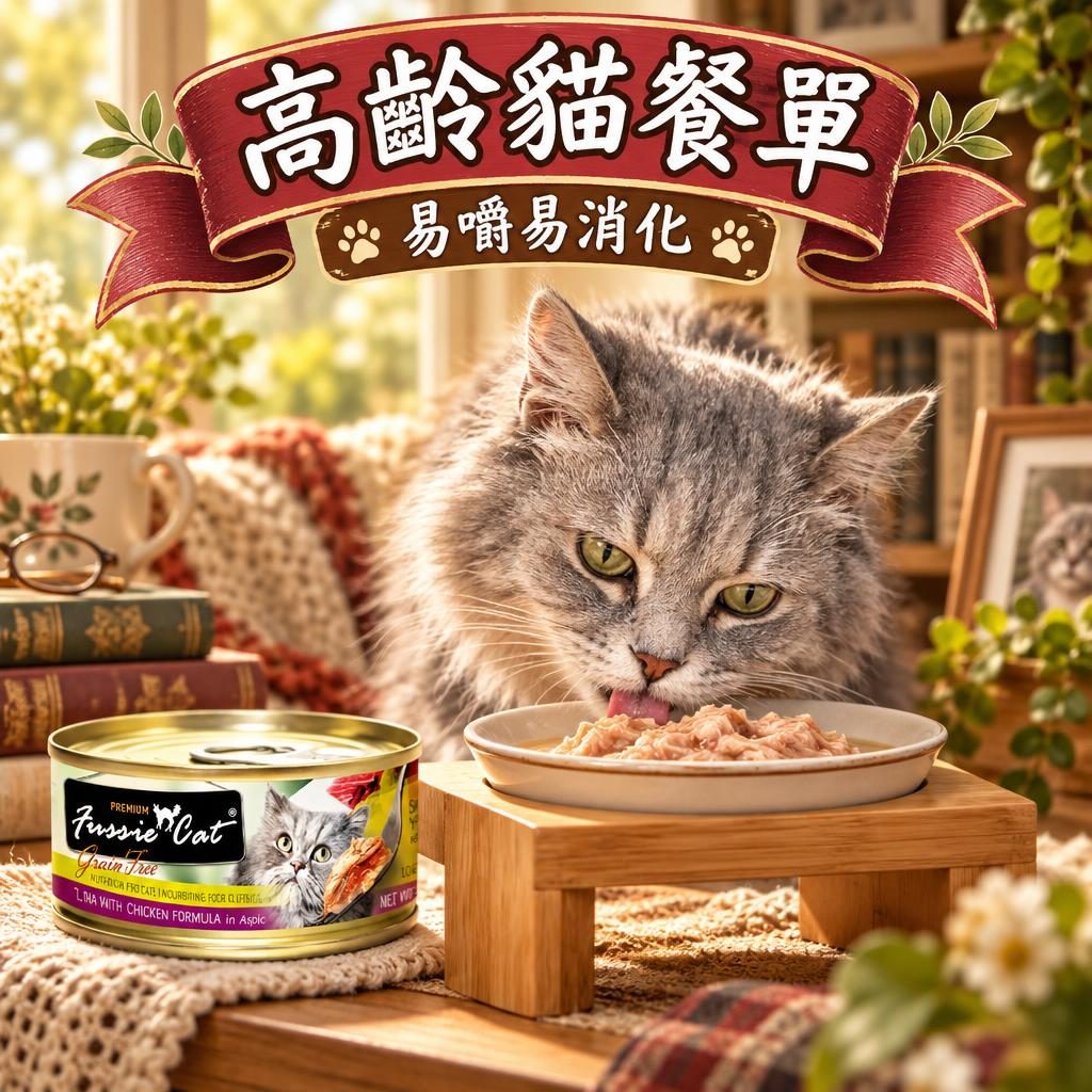 高齡貓食慾差、瘦到見骨?Fussie Cat 熟貓飲食指南:保肌肉、補水分