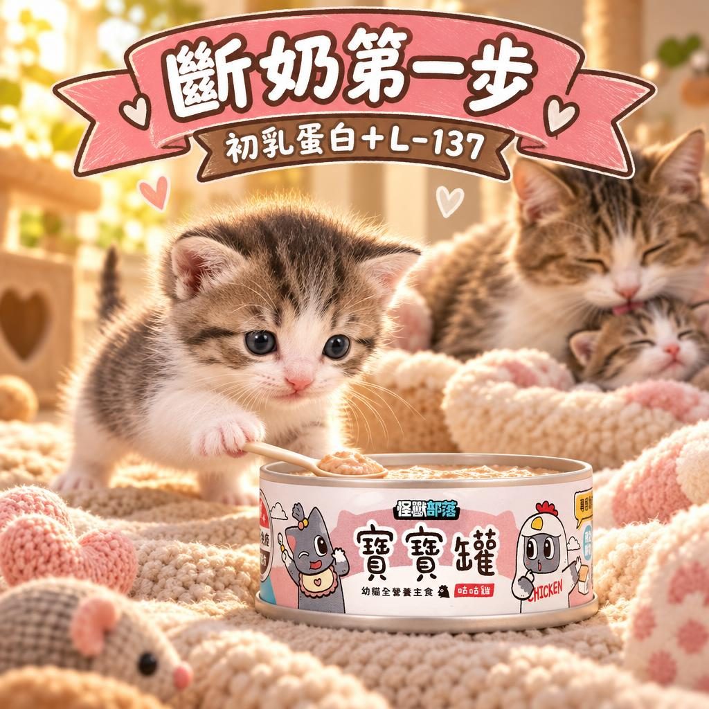 幼貓可以食寶寶罐嗎？怪獸部落寶寶罐斷奶餵食全指南