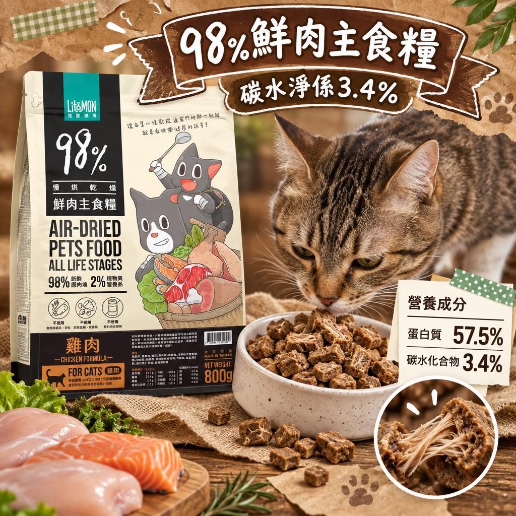 怪獸部落 98% 鮮肉主食糧與無膠主食罐全系列