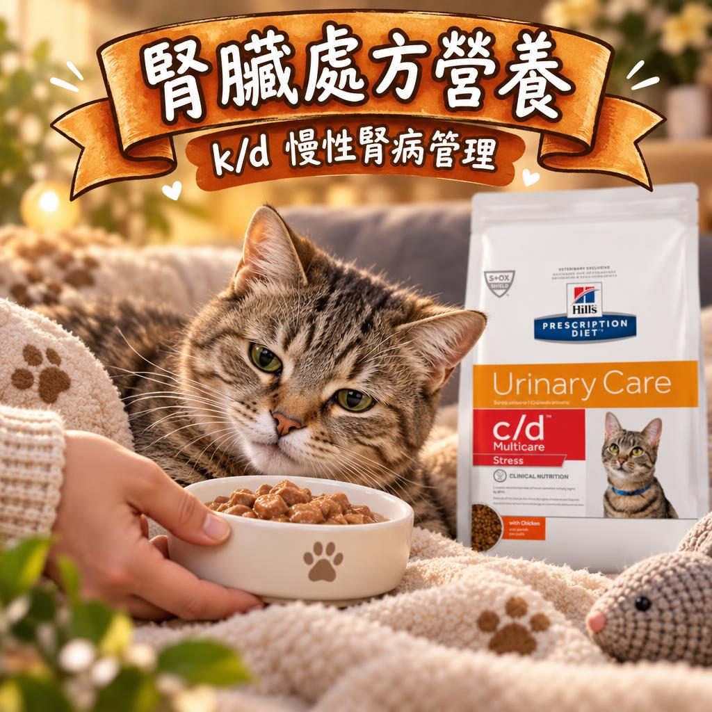 Hill's k/d 腎臟處方糧:慢性腎病貓嘅營養管理思路