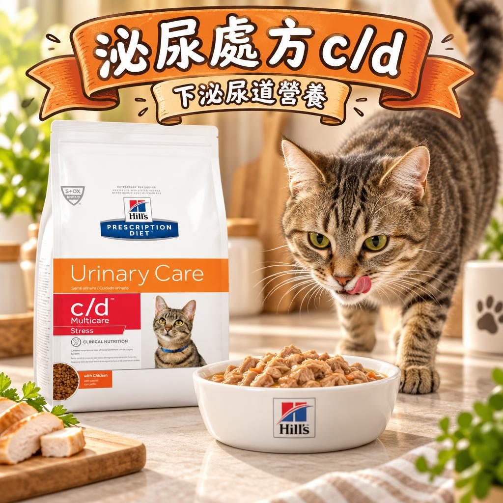 Hill's c/d 泌尿處方糧原理:FLUTD 營養支持同水分攝取