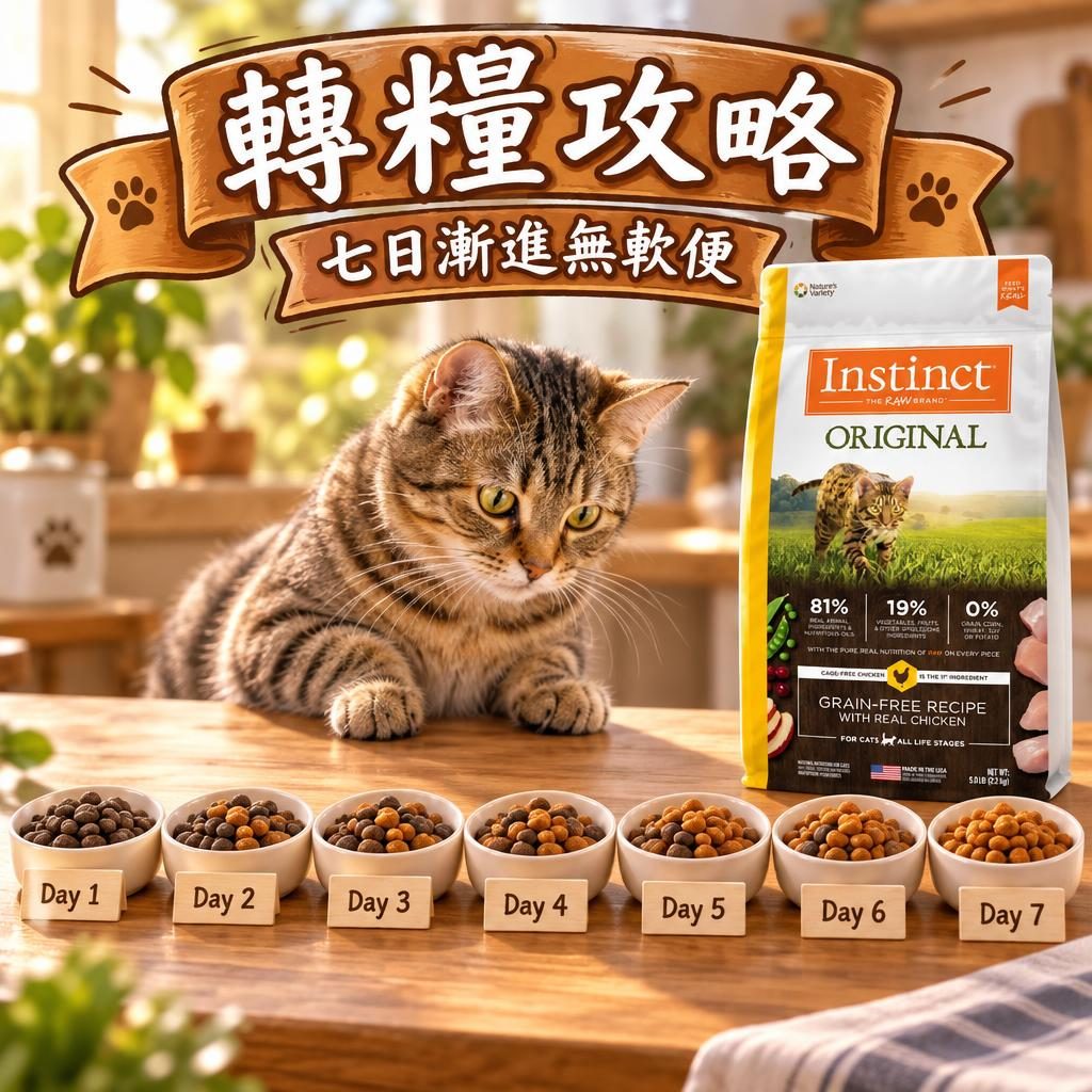 轉糧全攻略:如何安全地將貓狗飲食切換至 Instinct 生食糧
