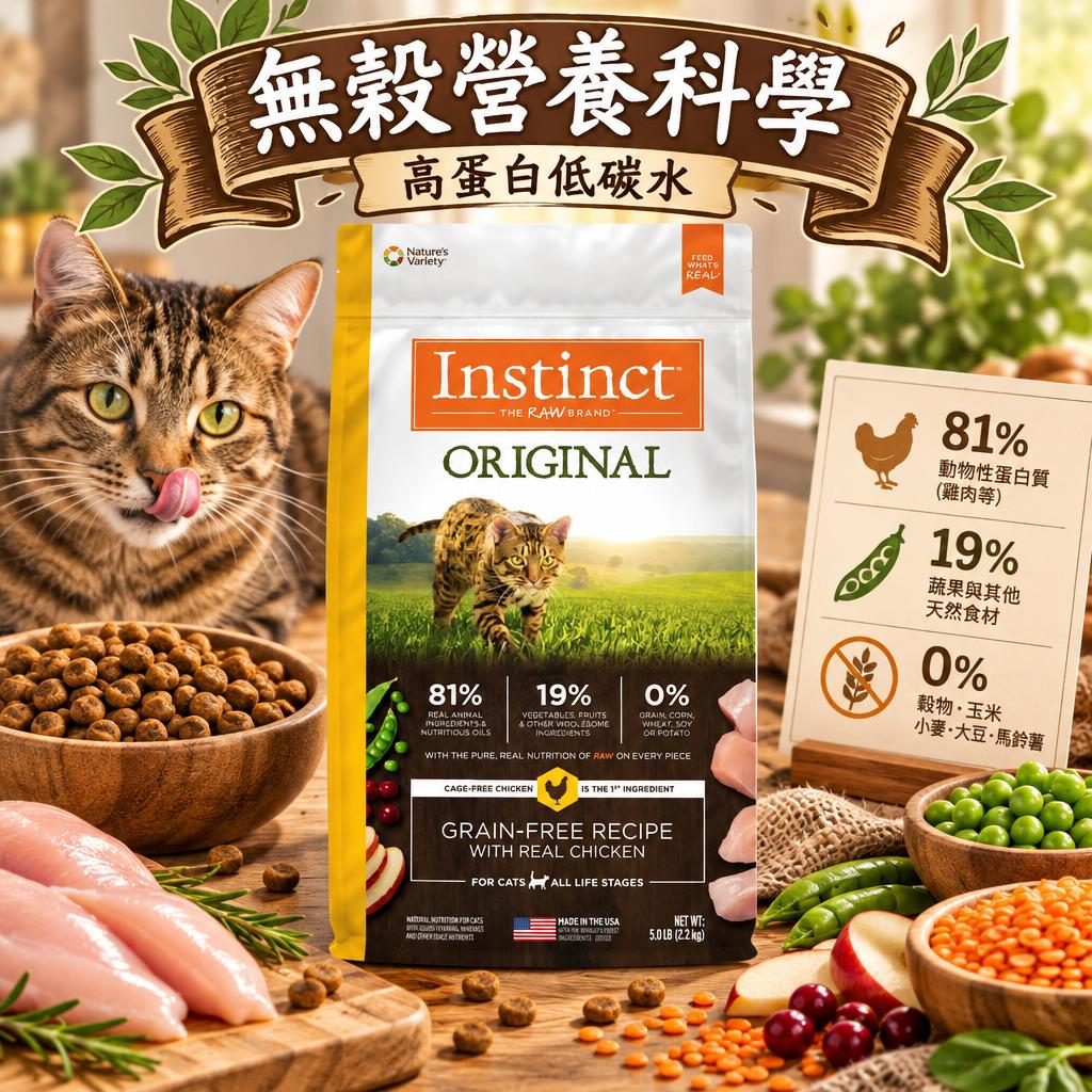Instinct 無穀物糧嘅營養科學:高蛋白低碳水點解適合貓狗?