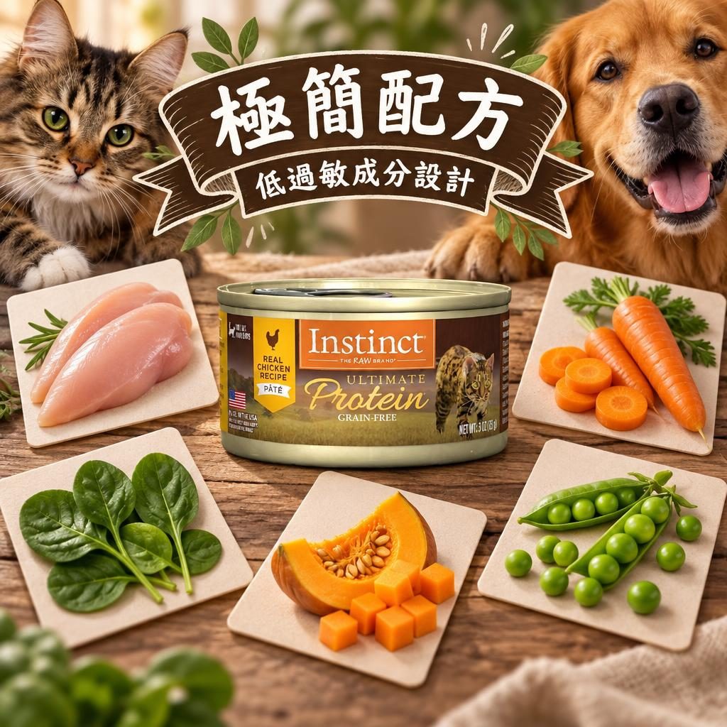 Instinct LID 極簡配方拆解|鴨肉鹿肉單蛋白糧適合邊啲貓狗?