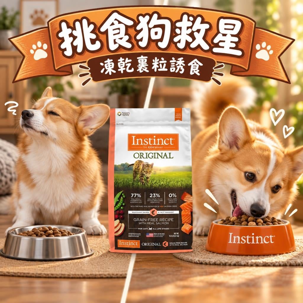 狗狗挑食怎麼辦?Instinct 凍乾噴霧同生食方案實測思路