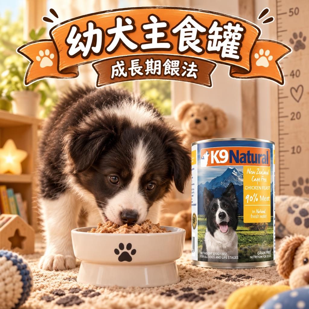 K9 Natural 幼犬食法指南:主食罐幾時開始、按體重分量表與注意事項