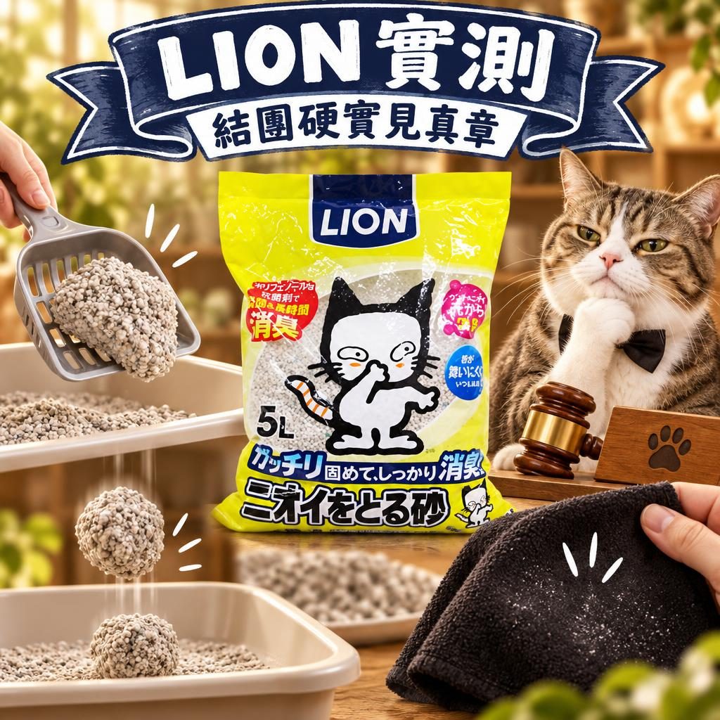 LION 貓砂評價:日本獅王強勁消臭礦物砂 5L 實測向拆解