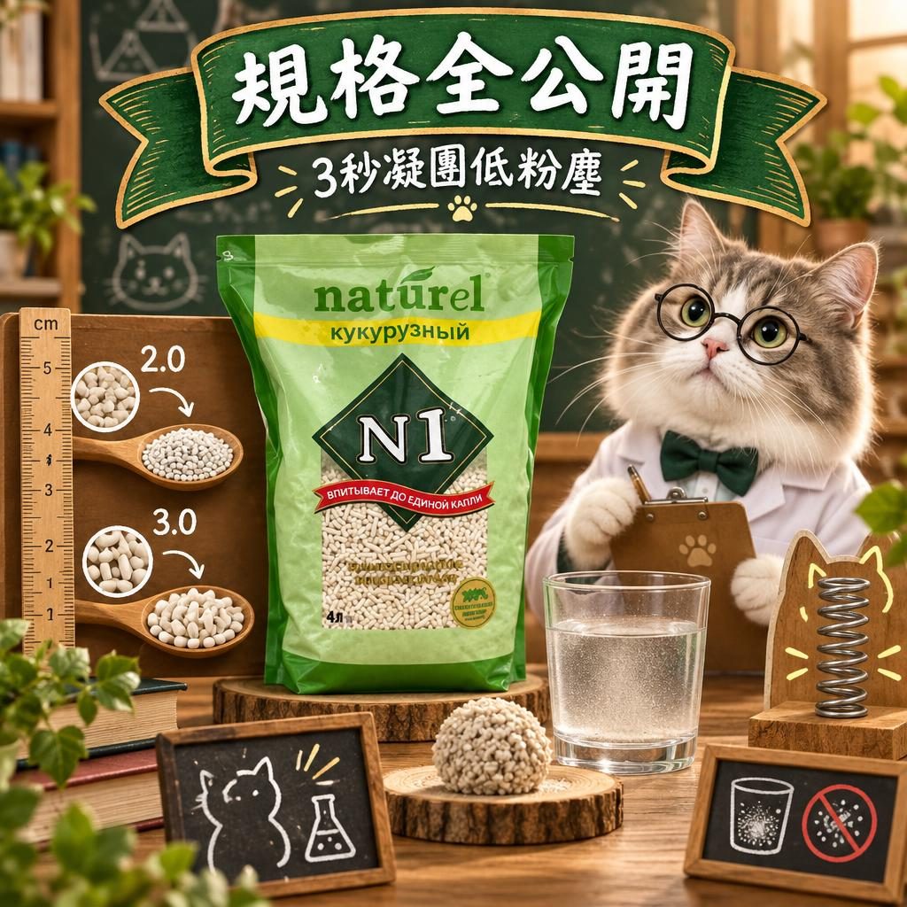 N1 naturel 天然玉米豆腐貓砂全規格