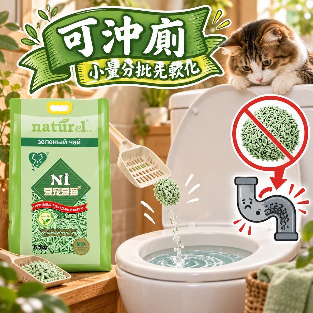 可沖廁｜小量分批先軟化