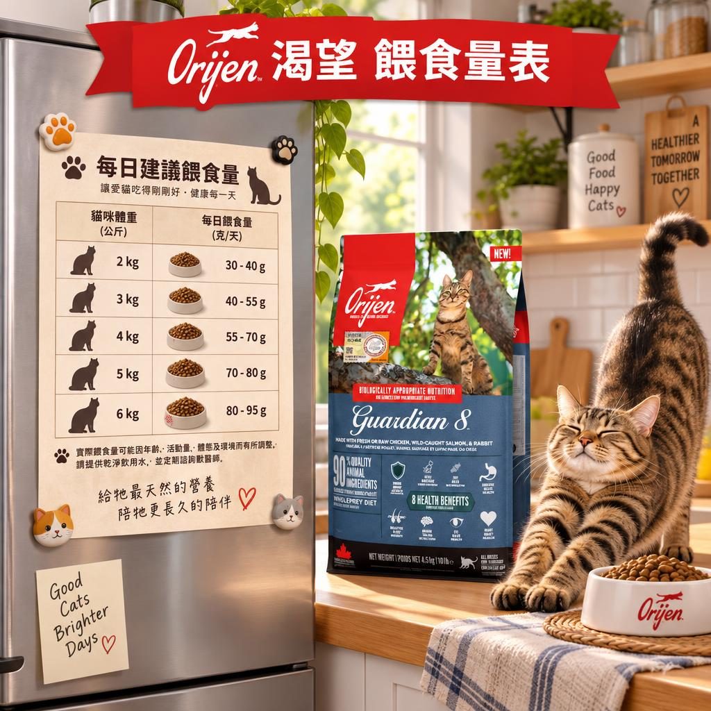 Orijen 渴望 feeding amount 場景