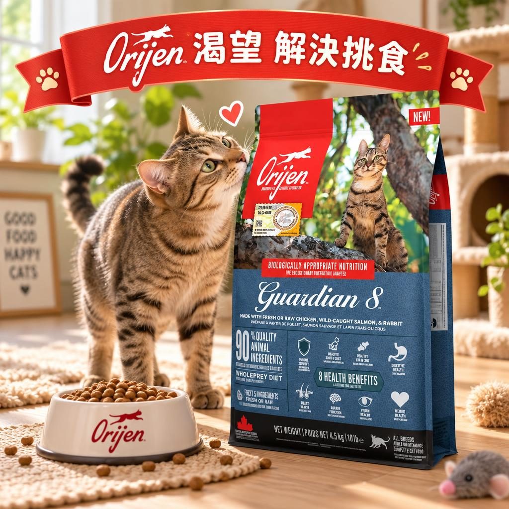渴望解決寵物挑食難題!Orijen高適口性配方推薦