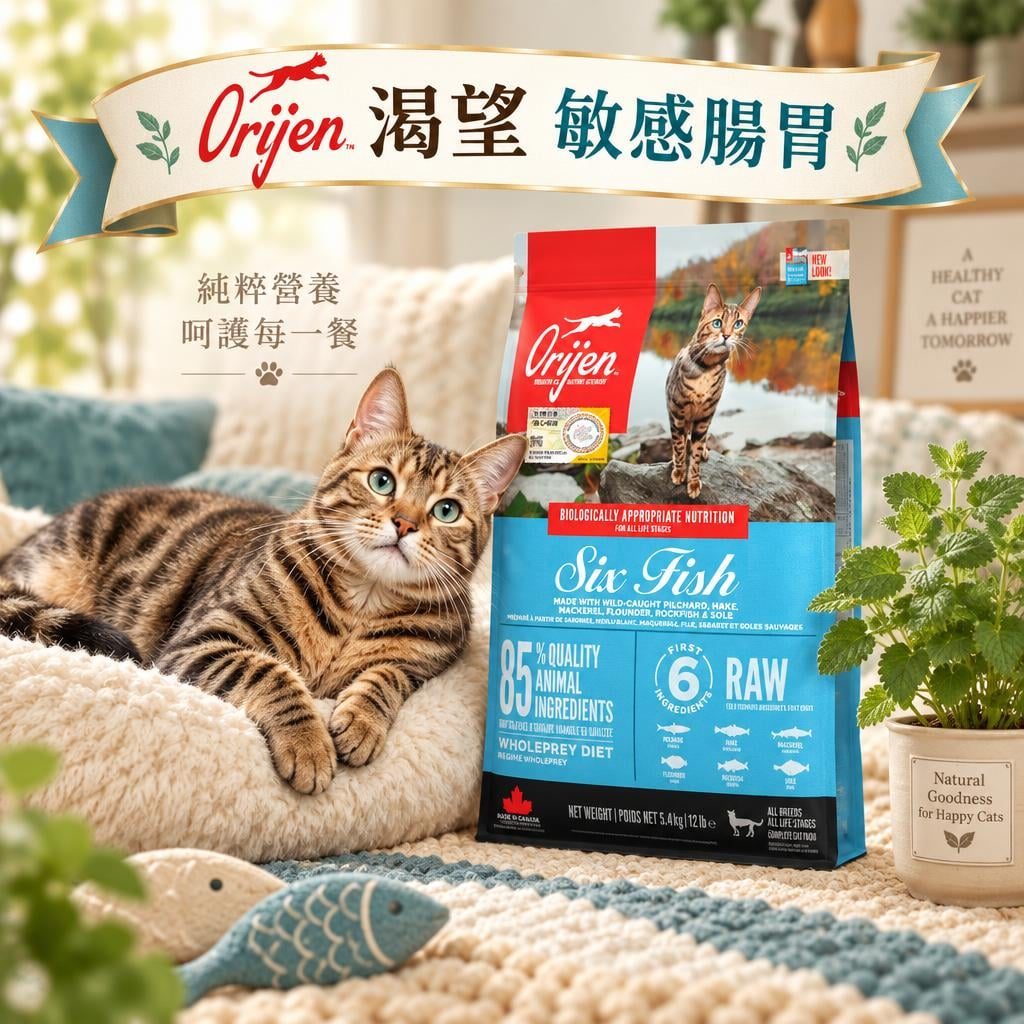 渴望適合敏感腸胃貓狗嗎?Orijen低敏配方選擇指南