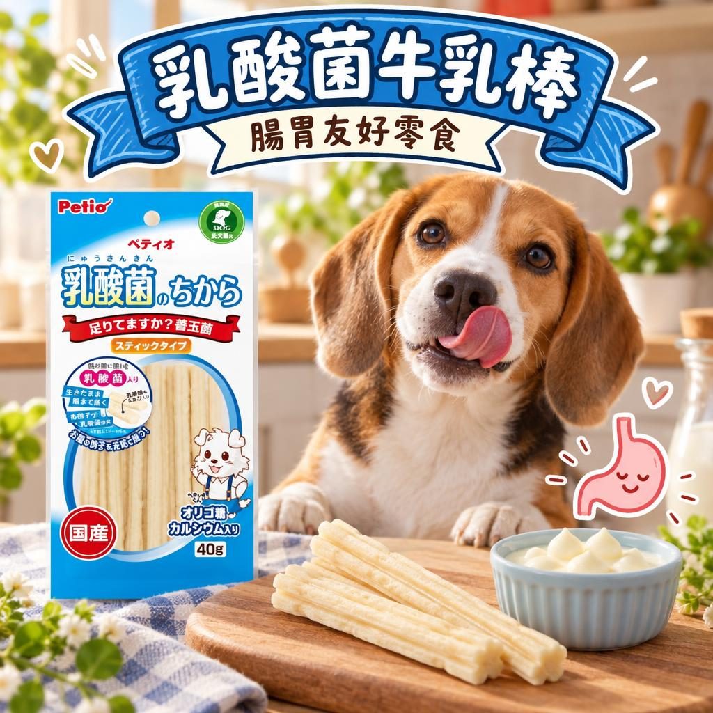 腸胃敏感狗零食怎麼揀？Petio 乳酸菌牛乳棒、腸胃版牛肉條、低脂雞胸粒實測