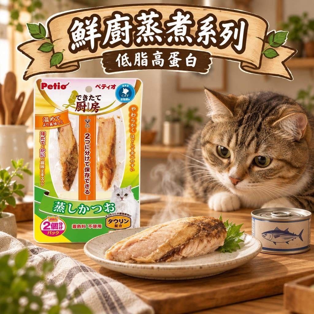 Petio 蒸雞胸蒸魚排全解析｜軟蒸工藝、營養數據同餵食份量表