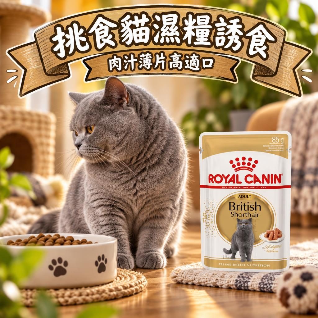 貓咪挑食不吃乾糧?皇家濕糧誘食技巧與超級挑咀配方