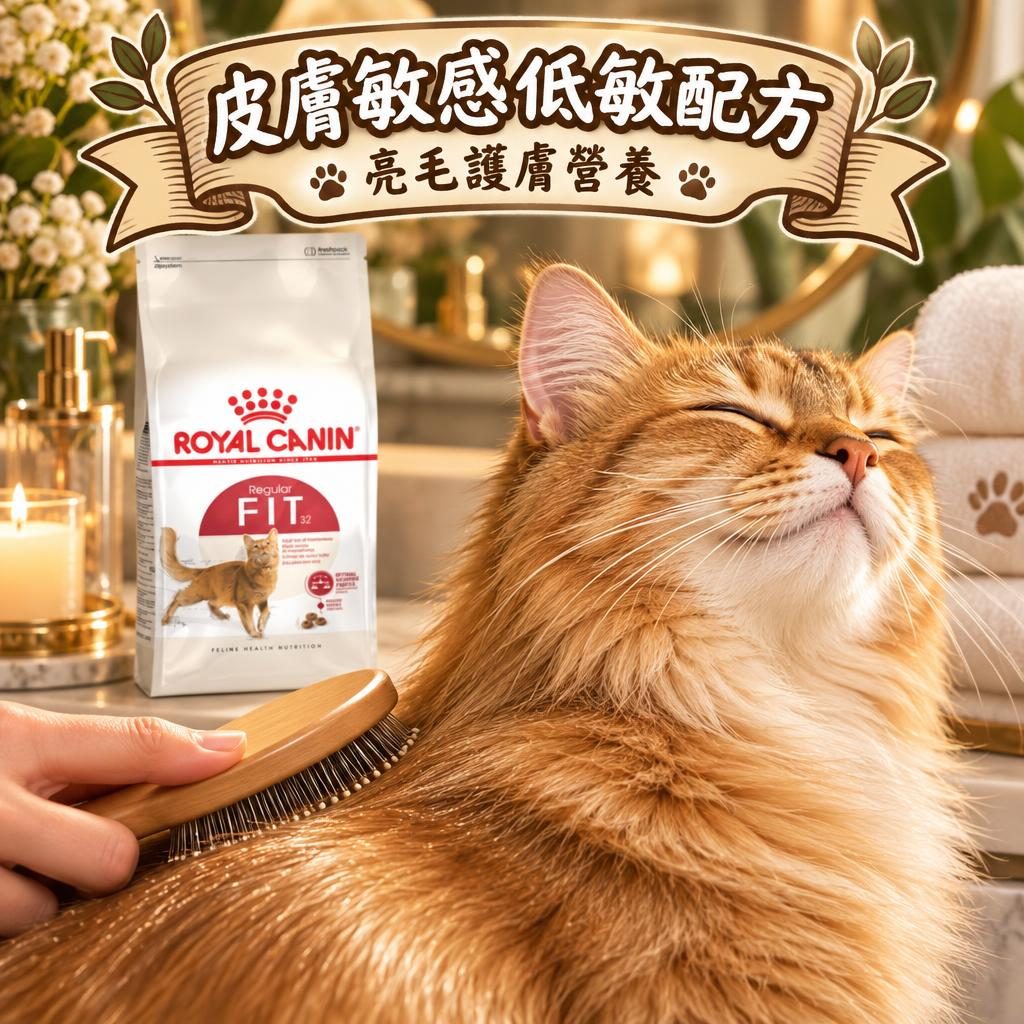 Royal Canin 皮膚敏感與低敏配方指南:亮毛濕糧到過敏控制處方