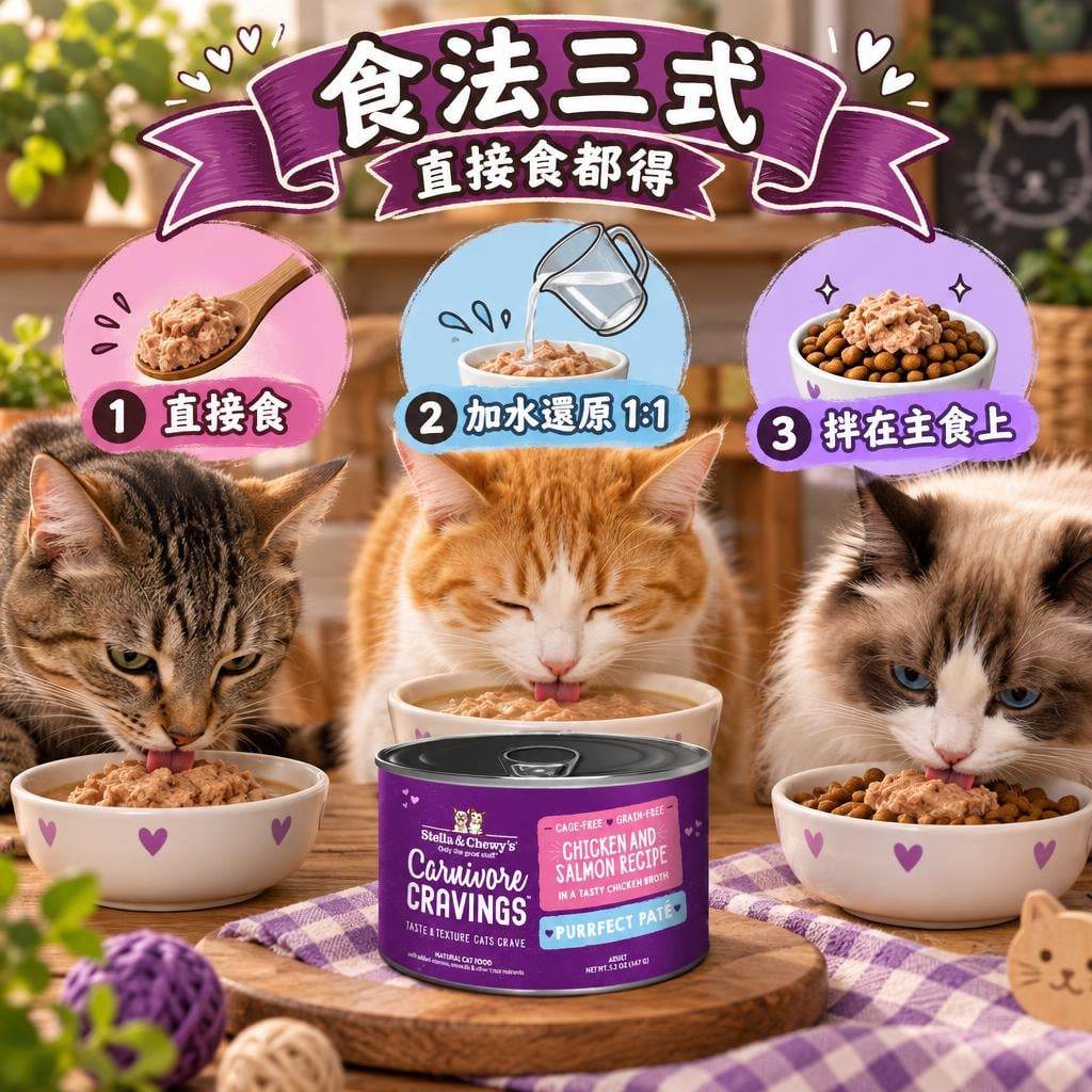 Stella & Chewy's 凍乾正確餵食指南:三式食法、加水比例與衛生守則